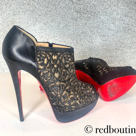 👠SOLD👠 Louboutin Pampas laser cut booties - Picture 7 of 8